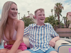 Blond, Pijpbeurt, Diep in de keel, Likken, Moeder die ik wil neuken, Orgasme, Kut duiken