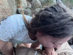 美人, 茶髪の, 巨乳な, カワイイ, アウトドア, ハメ撮り, オマンコ, ティーン