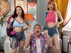 Большая жопа, Большой член, Большие сиськи, Минет, Собачьи, Две девушки, Рыжие