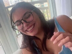 Éjaculation interne, Papa, Fille, Lunettes, Naturelle, Seins naturels, Pov, Tabou