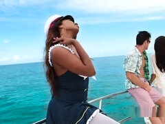 Tetona, Linda, Interracial, Natural, Orgasmo, Al aire libre, Público, Tetas