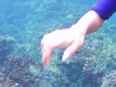 Plage, Sucer une bite, Éjaculation interne, Branlette thaïlandaise, Petite amie, Orgasme, De plein air, Gicler