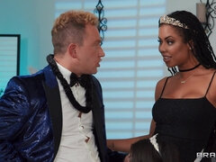 Balls licking and balls sucking is what's happening in this oral part of the FFM threesome with Kira Noir and Xxlayna Marie who love Van Wylde.