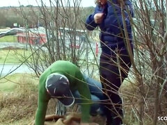 Pareja, Loco, Checa, Sucio, Alemán, Al aire libre, Público, Adolescente