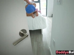 Stepdaughter & her bfff suck step-dad's dick