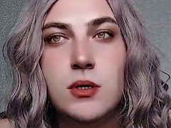 Enthousiasteling, Mooi, Blond, Universiteit, Travestiet, Shemale, Roken, Tiener