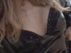 Bisexuell, Blasen, Auto, Spermaladung, Lingerie, Muschi, Vintage