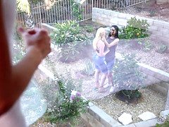 美人, ブロンド, 茶髪の, Hd, オマンコ, 義母, 三人, オッパイの