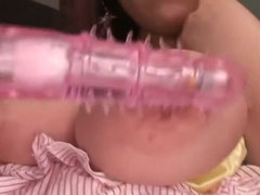 Asiático, Tetas grandes, Consolador, Peludo, Japonés, Masturbación, Puta, Juguetes