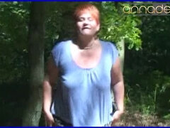 Anna Devot's Outdoor Blowjob & Cum Swallow with Big Natural Tits