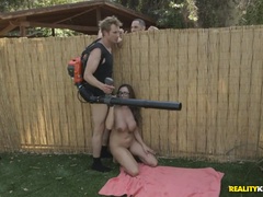 Bikini, Blonde, Blowjob, Deepthroat, Heels, Mature, Oil, Reality