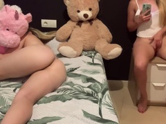 Chica, Rubia, Casero, Masturbación, Adolescente