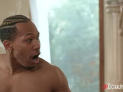 Amerikanisch, Schwarz, Blasen, Süss, Hundestellung, Familie, Natürlichen titten, Reiten