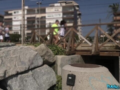 Amateur, Americano, Playa, Bikini, Mamada, Estilo perrito, Al aire libre, Realidad