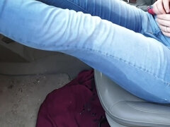 Alice - Blue Jeans Car Wetting!