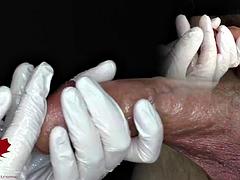 Leie, Sadomasochismus, Grosser schwanz, Spermaladung, Handschuhe, Handjob, Pov, Sperma