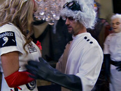 デカパイ, フェラチオ, 眼鏡, グローブ, 手コキする, ヒール, オマンコ