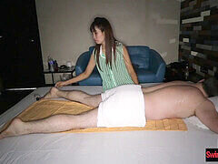 Amateur, Asiatique, Sucer une bite, Massage, Adolescente, Thaïlandaise