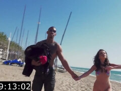 Noire, Tir de sperme, Queue, Interracial, De plein air, Pénis