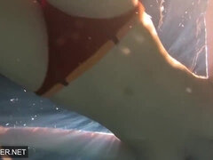 Culo, Tetas grandes, Hembra, Desnudo, Al aire libre, Piscina, Ruso, Solo