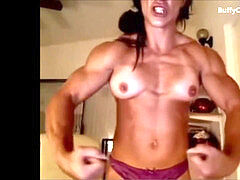 Flexing, female muscle, mom