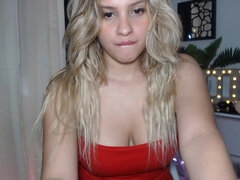 Gros seins, Blonde, Plantureuse, Masturbation, Seins naturels, Solo, Gicler, Webcam