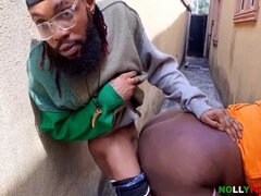 アフリカ人, 素人, 黒人, 捕まる, 黒人, アウトドア, 公共