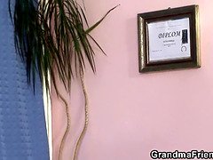 祖父, お婆さん, 巨大, 熟年, 淫乱熟女, 3p男男女, 三人, オッパイの