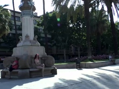 Amateur college teens outdoor oral fun