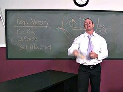 horny blonde teen Elizabeth Bentley seduces and fucks aschoo