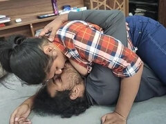 Asiático, Pareja, Casero, Marido, Indio, Pezones, Chupando, Esposa