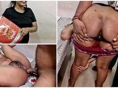 Sexy schoolgirl Neelima69 in shiny leggings and uniform gets down with her teacher