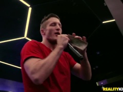 お尻, ブロンド, バック, 開帳, 現実, 剃毛, オッパイの, 濡れ