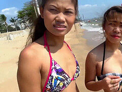 Asiatique, Sucer une bite, Tir de sperme, Queue, Petite femme, Adolescente, Thaïlandaise, Nénés