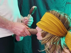 Leie, Blasen, Spermaladung, Schwanz, Fetisch, Spiele, Unschuldig, Überraschung