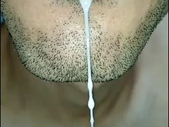 Grote lul, Zwart, Sperma in mond, Zwart, Homo, Hardcore, Zoenen, Slikken