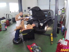 Getting Down And Dirty At Garage 2 - Female Fake Taxi
