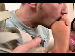 Mooie dikke vrouwen, Grote mammen, Zwart, Voetbeurt