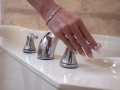 浴室, デカパイ, ブロンド, Hd, 淫乱熟女, ガリガリ, 一人, タトゥー