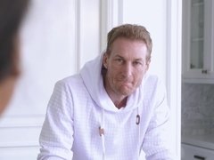 フェラチオ, 巨乳な, 黒人, 異人種間, キッチン, なめる, 小柄, オマンコ