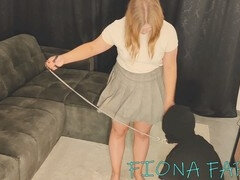 Dominant mistress's feet worship session