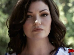 Pijpbeurt, Bruinharig, Pompom meid, Lul, Sperma in gezicht, Interraciaal, Tiener, Tieten likken