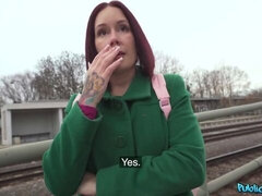 Awesome fake-boobed brunette Belle OHara drilled by huge dick