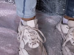 Jeans, Nylon, Strumpfhose, Schuhe, Socken, Strümpfe, Eng, Nass