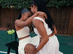 Schwarz, Lesbisch, Lecken, Muschi