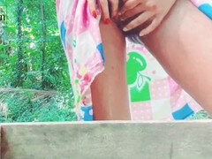 Tante, Salle de bains, Robe, De plein air, Pov