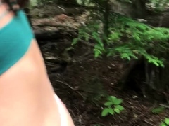 Amateur, Anal, Cul, Brunette brune, Couple, Éjaculation interne, De plein air, Solo