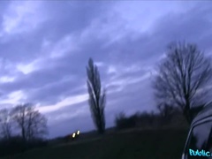 素人, 車, 中出し, バック, アウトドア, ハメ撮り, 公共, ロシア人