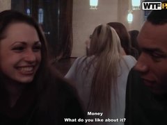 Amateur, Brunette, Hardcore, Pov, Public, Threesome, Toilet