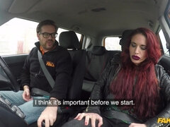 Fake Driving School - Crazy Redhead Fucks Car Gearstick 1 - Ryan Ryder